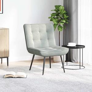 VidaXL Relaxstoel 64x74x84 cm fluweel lichtgrijs