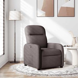 VidaXL Fauteuil verstelbaar stof donkerbruin