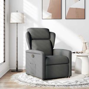 VidaXL Fauteuil verstelbaar stof donkergrijs