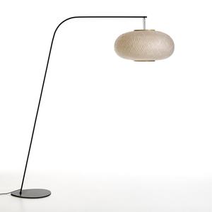 AM.PM Booglamp in staalmetaal/gevlochten bamboe, E.Gallina, Titouan