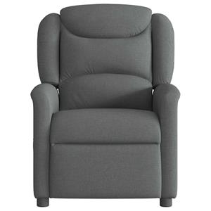 VidaXL Fauteuil verstelbaar stof donkergrijs