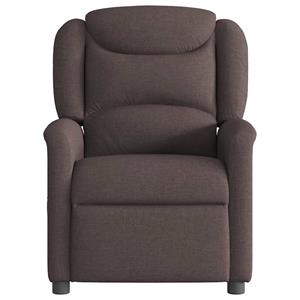 VidaXL Fauteuil verstelbaar stof donkerbruin