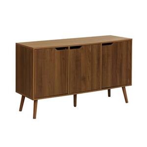 Sweeek  Opbergkast in houtdecor met 3 deuren en 3 legplanken, 120cm