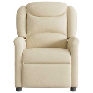 VidaXL Fauteuil verstelbaar stof crèmekleurig