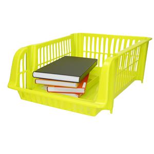 PlasticForte Stapelbare opbergmand - Groen - 16 liter - kunststof - x 28 x 15 cm -