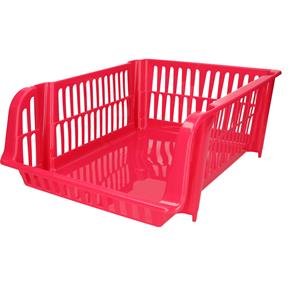 PlasticForte Stapelbare opbergmand - Roze - 16 liter - kunststof - x 28 x 15 cm -