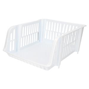 PlasticForte Stapelbare opbergmand - Wit - 16 liter - kunststof - x 28 x 15 cm -