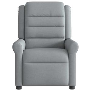 VidaXL Fauteuil verstelbaar stof lichtgrijs