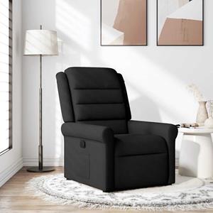 VidaXL Fauteuil verstelbaar stof zwart