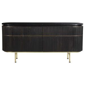 I-Catchers Elite Mangohout dressoir met marmer blad 160x40x72 cm