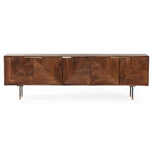 I-Catchers Fluted Mangohout dressoir 5-deurs 254x40x79 cm