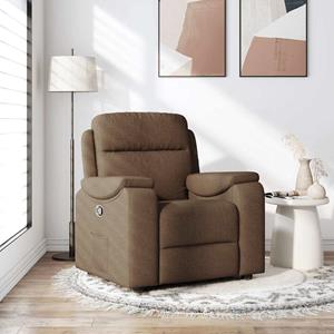VidaXL Fauteuil verstelbaar stof bruin