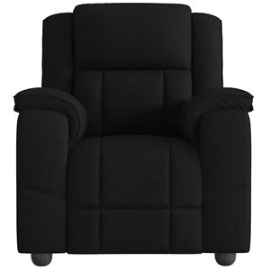 VidaXL Fauteuil verstelbaar stof zwart