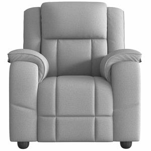 VidaXL Fauteuil verstelbaar stof wolk grijs