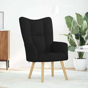 VidaXL Relaxstoel stof zwart