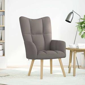 VidaXL Relaxstoel stof taupe