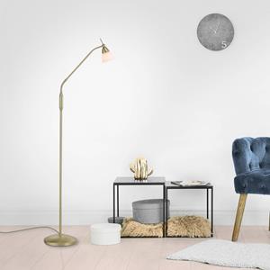 PAUL NEUHAUS vloerlamp Pino, messing, 163 cm, dimbaar, G9