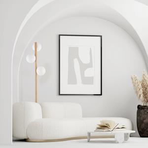 TK Lighting Estera vloerlamp, opaalglas, houten frame, 132 cm, 3-lamps