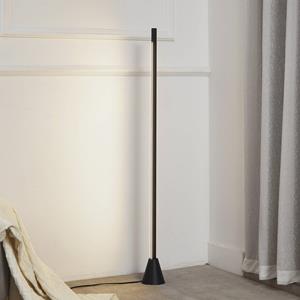 LUCANDE LED vloerlamp Linija, zwart, hoogte 110 cm, sensor