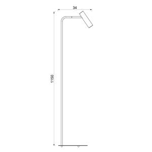 Luminex Vloerlamp Axion, beige, hoogte 115 cm, staal