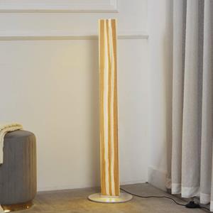 LUCANDE LED vloerlamp Silja, 101 cm, hout, hars, 250lm