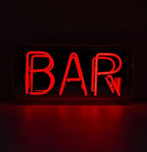 Fiftiesstore Glas Neon Box - Bar