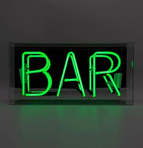 Fiftiesstore Glas Neon Box - Bar Groen