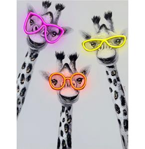 Fiftiesstore Muurschilderij (LED Neon) - 'Giraffe' Small