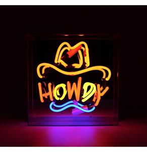 Fiftiesstore Glas Neon Box - Howdy