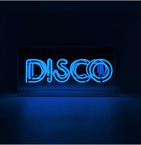 Fiftiesstore Glas Neon Box - Disco (Blauw)