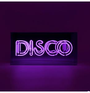 Fiftiesstore Glas Neon Box - Disco (Paars)