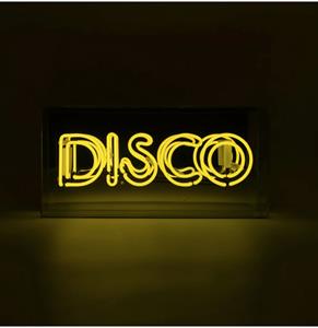 Fiftiesstore Glas Neon Box - Disco (Geel)