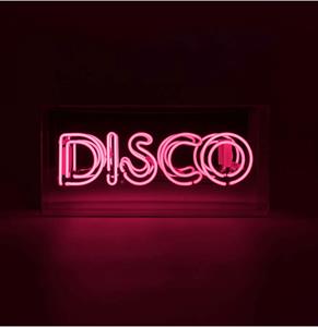 Fiftiesstore Glas Neon Box - Disco (Roze)