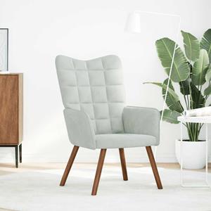 VidaXL Relaxstoel fluweel lichtgrijs
