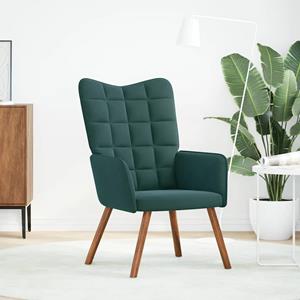 VidaXL Relaxstoel fluweel donkergoen