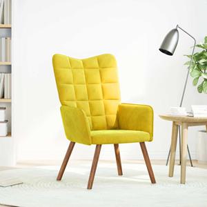 VidaXL Relaxstoel fluweel geel