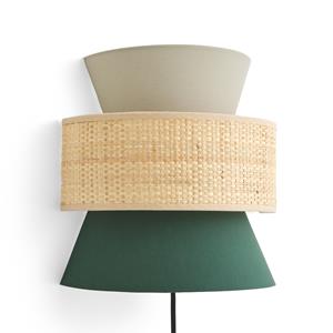 LA REDOUTE INTERIEURS Dubbele wandlamp in raffia en katoen, Dolkie