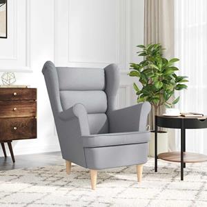 VidaXL Fauteuil 74x84x100 cm stof lichtgrijs