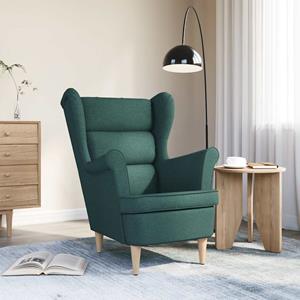 VidaXL Fauteuil 74x84x100 cm stof donkergroen
