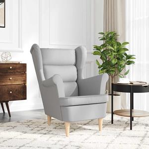 VidaXL Fauteuil 74x84x100 cm stof wolkengrijs