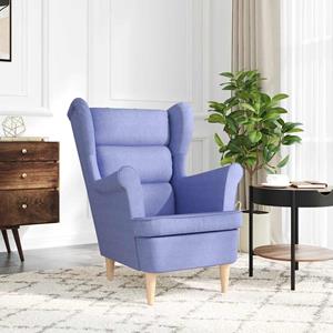 VidaXL Fauteuil 74x84x100 cm stof jeansblauw