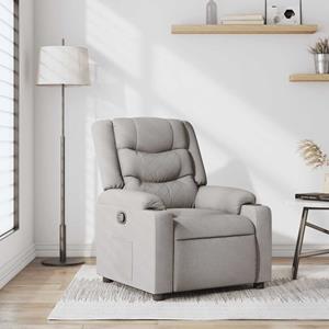 VidaXL Fauteuil verstelbaar stof wolk grijs