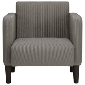 VidaXL Fauteuil met armleuningen 54 cm corduroy stof lichtgrijs