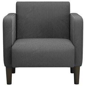 VidaXL Fauteuil met armleuningen 54 cm corduroy stof donkergrijs