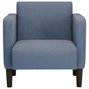 VidaXL Fauteuil met armleuningen 54 cm corduroy stof blauw