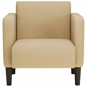 VidaXL Fauteuil met armleuningen 54 cm corduroy stof lichtgroen grijs