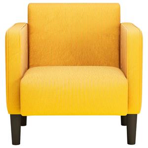 VidaXL Fauteuil met armleuningen 54 cm corduroy stof lichtgeel