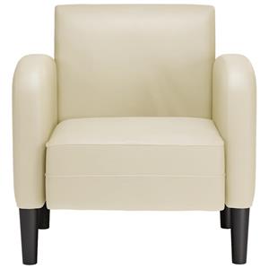 VidaXL Fauteuil met armleuningen 54 cm kunstleer crèmekleurig