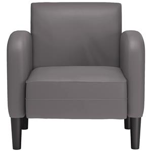 VidaXL Fauteuil met armleuningen 54 cm kunstleer grijs