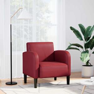 VidaXL Fauteuil met armleuningen 54 cm kunstleer wijnrood